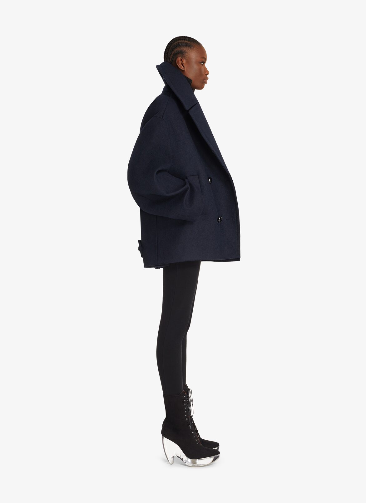 Wool Caban ALAÏA MARINE WOOL CABAN